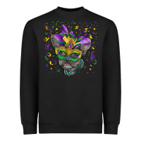 Black Mardi gras mask french bulldog Heavyweight Sweatshirt - RanaPortraitStore