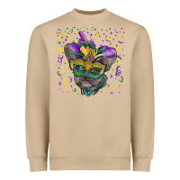 Mushroom Mardi gras mask french bulldog Heavyweight Sweatshirt - RanaPortraitStore