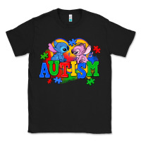 Black autism stitch with lilo Classic Tee - AdoDesignShop