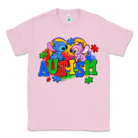 Bubblegum Pink autism stitch with lilo Classic Tee - AdoDesignShop