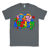 Charcoal Heather autism stitch with lilo Classic Tee - AdoDesignShop