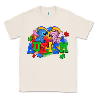 Natural autism stitch with lilo Classic Tee - AdoDesignShop