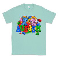 Seafoam autism stitch with lilo Classic Tee - AdoDesignShop