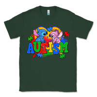 Sports Green autism stitch with lilo Classic Tee - AdoDesignShop