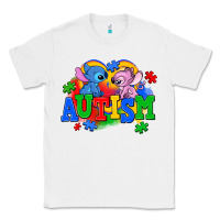 White autism stitch with lilo Classic Tee - AdoDesignShop