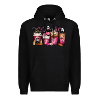 Black Scream Coffee Cups Premium Hoodie - MaliasSmallBusiness