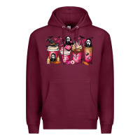 Burgundy Scream Coffee Cups Premium Hoodie - MaliasSmallBusiness