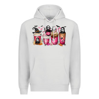 Dove Grey Scream Coffee Cups Premium Hoodie - MaliasSmallBusiness