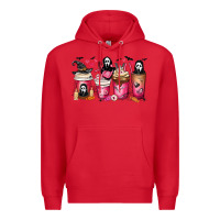 Red Scream Coffee Cups Premium Hoodie - MaliasSmallBusiness