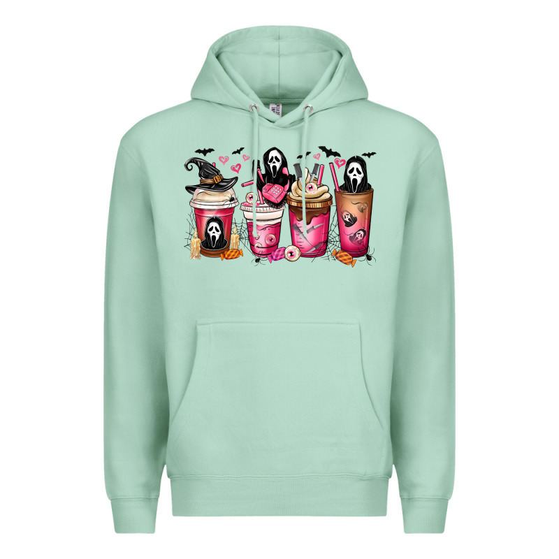 Scream Coffee Cups Premium Hoodie by MaliasSmallBusiness | Teevron