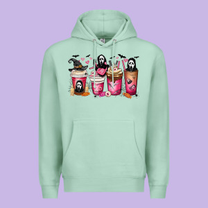 Scream Coffee Cups Premium Hoodie Designed By Maliassmallbusiness