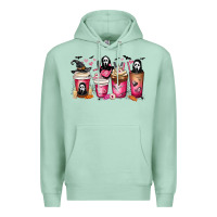 Seafoam Scream Coffee Cups Premium Hoodie - MaliasSmallBusiness