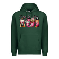 Sports Green Scream Coffee Cups Premium Hoodie - MaliasSmallBusiness