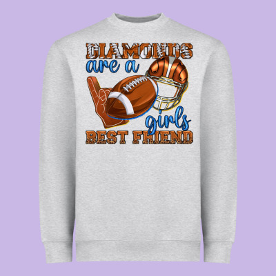 Heavyweight Sweatshirt diamonds are a girls best friend football