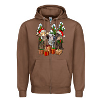 Chestnut western christmas cows and cactuses Zipper Hoodie - AdoDesignShop