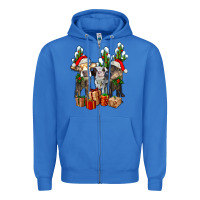 True Royal western christmas cows and cactuses Zipper Hoodie - AdoDesignShop