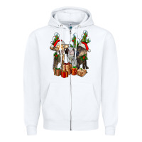 White western christmas cows and cactuses Zipper Hoodie - AdoDesignShop