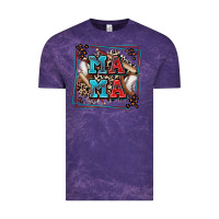 Cloud Purple baseball mama with leopard Vintage Tee - Zillion Design Studio