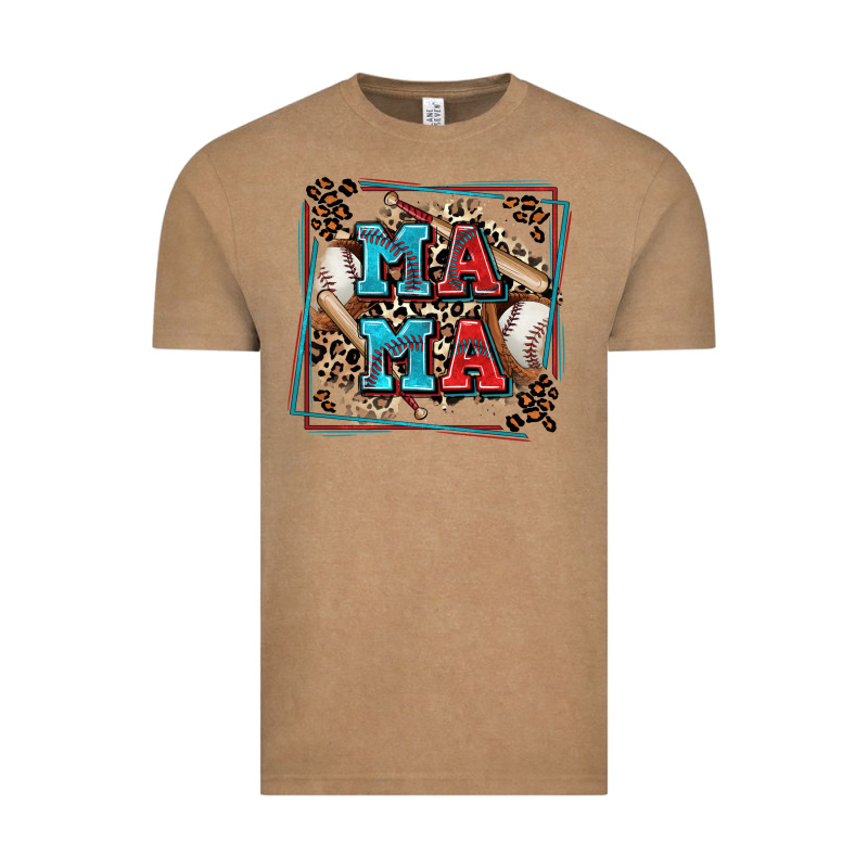Baseball Mama With Leopard Vintage Tee by Zillion Design Studio | Teevron