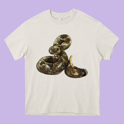 Rattlesnake Heavy Core Tee Designed By Lillyallendesigns