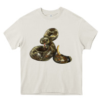 Cream Rattlesnake Heavy Core Tee - LillyAllenDesigns