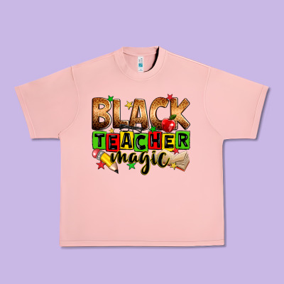 Black Teacher Magic Urban Heavy Tee Designed By Zillion Design Studio