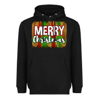 Black merry christmas brushstroke Heavyweight Hoodie - Jasminsmagicworld