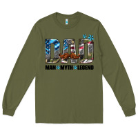 Army Green dad man myth legend Long Sleeve Tee - HRA Design Shop