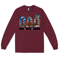 Burgundy dad man myth legend Long Sleeve Tee - HRA Design Shop