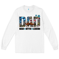 White dad man myth legend Long Sleeve Tee - HRA Design Shop