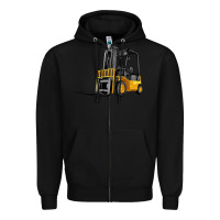 Black forklift Zipper Hoodie - Artiststas
