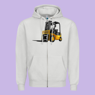 Forklift Zipper Hoodie Designed By Artiststas