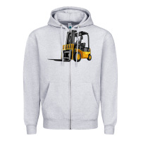 Heather Grey forklift Zipper Hoodie - Artiststas