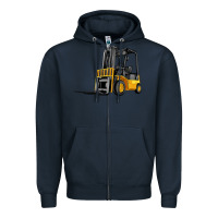 Navy forklift Zipper Hoodie - Artiststas