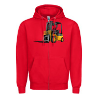 Red forklift Zipper Hoodie - Artiststas
