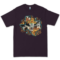Plum bull skull leopard cowhide sunflower texas map Premium Tee - Artiststas