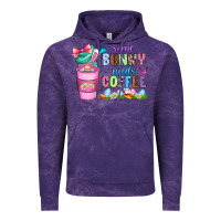 Cloud Purple some bunny needs coffee with gnomes Vintage Hoodie - Zillion Design Studio