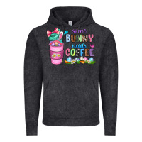 Vintage Black some bunny needs coffee with gnomes Vintage Hoodie - Zillion Design Studio