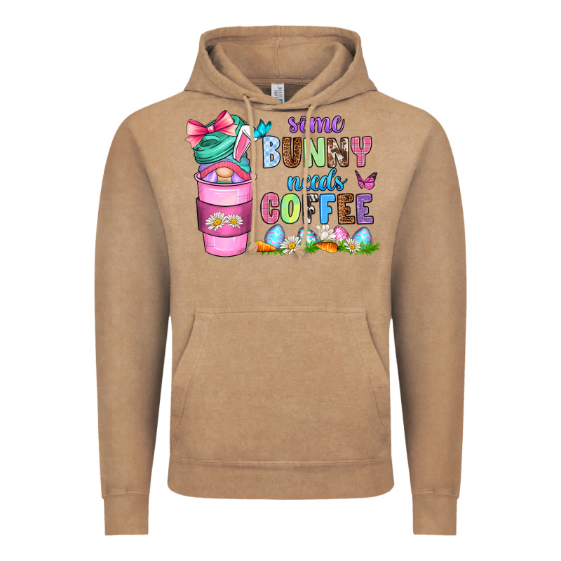 Some Bunny Needs Coffee With Gnomes Vintage Hoodie by Zillion Design Studio | Teevron