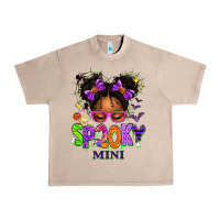 French Oak Spooky Mini Halloween Messy Bun Urban Heavy Tee - texasbilliewilder