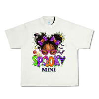 Pistachio Spooky Mini Halloween Messy Bun Urban Heavy Tee - texasbilliewilder