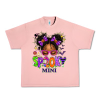 Salmon Spooky Mini Halloween Messy Bun Urban Heavy Tee - texasbilliewilder