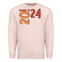 Pale Pink custom class of 2024 name of school font  super sn Premium Sweatshirt - MaliasSmallBusiness