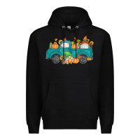 Black fall gnomes truck Premium Hoodie - MaliasSmallBusiness