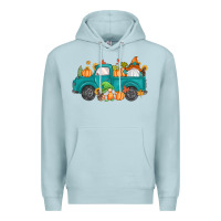 Blue Mist fall gnomes truck Premium Hoodie - MaliasSmallBusiness