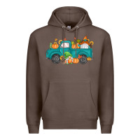 Coffee fall gnomes truck Premium Hoodie - MaliasSmallBusiness