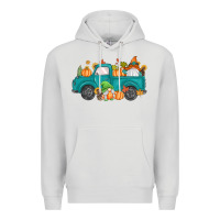 Dove Grey fall gnomes truck Premium Hoodie - MaliasSmallBusiness