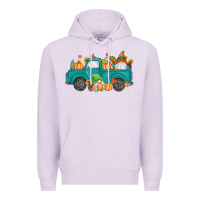 Lilac fall gnomes truck Premium Hoodie - MaliasSmallBusiness