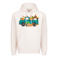 Pale Pink fall gnomes truck Premium Hoodie - MaliasSmallBusiness