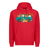 Red fall gnomes truck Premium Hoodie - MaliasSmallBusiness